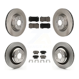 Front Rear Brake Rotor Ceramic Pad Kit For Dodge Charger R T Scat Pack with 6.4L