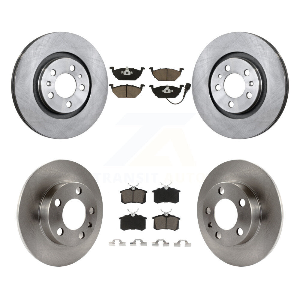 Front Rear Brake Rotor And Ceramic Pad Kit For Volkswagen Beetle Jetta Golf City