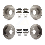 Front Rear Disc Brake Rotors And Ceramic Pads Kit For Ford F-150 4WD