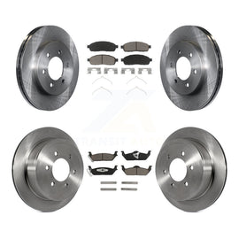 Front Rear Disc Brake Rotor & Ceramic Pad Kit For Ford F-150 Lincoln Mark LT 4WD
