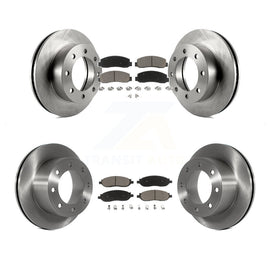 Front Rear Disc Brake Rotors And Ceramic Pad Kit For Ford F-250 Super Duty F-350