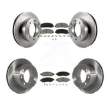 Front Rear Disc Brake Rotors And Ceramic Pad Kit For Ford F-250 Super Duty F-350