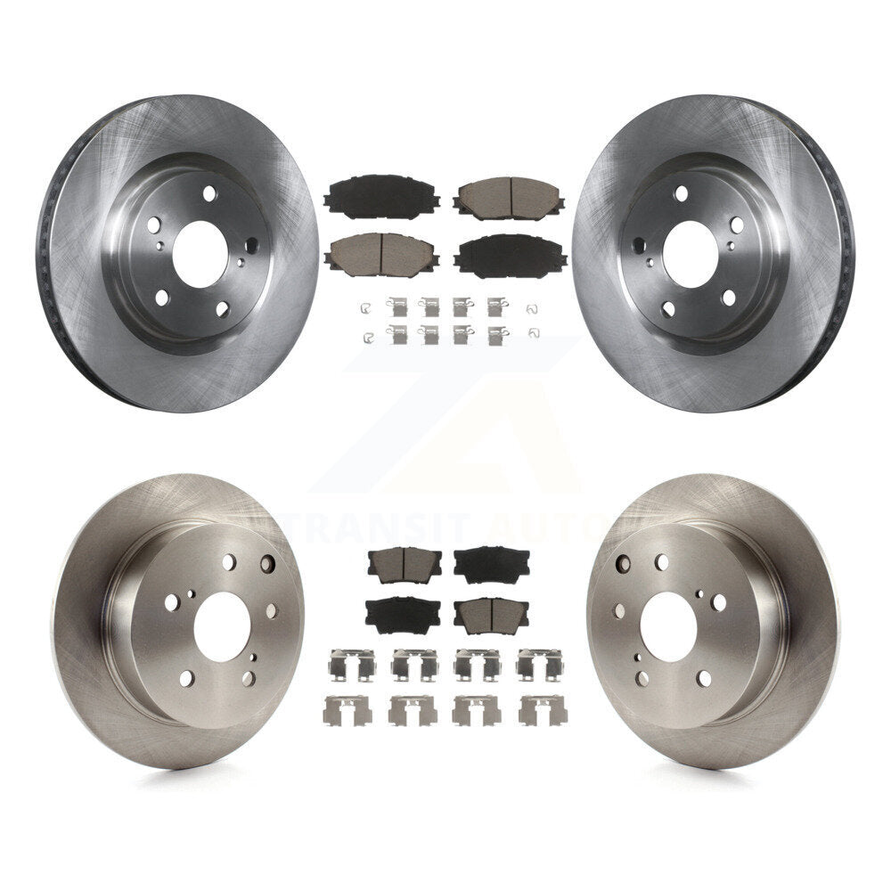 Front Rear Disc Brake Rotors And Ceramic Pads Kit For Toyota Matrix Pontiac Vibe