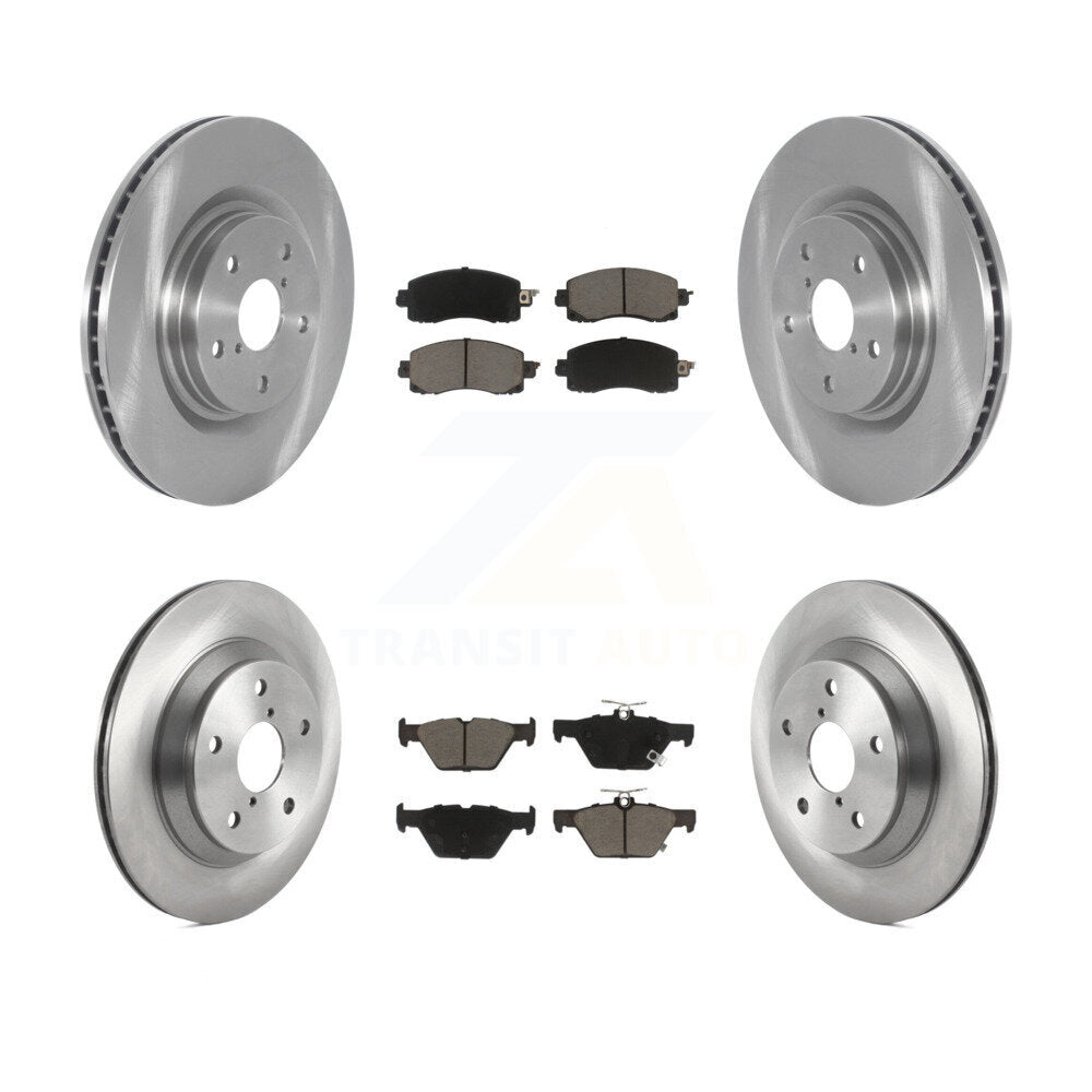 Front Rear Disc Brake Rotors And Ceramic Pads Kit For Subaru Forester