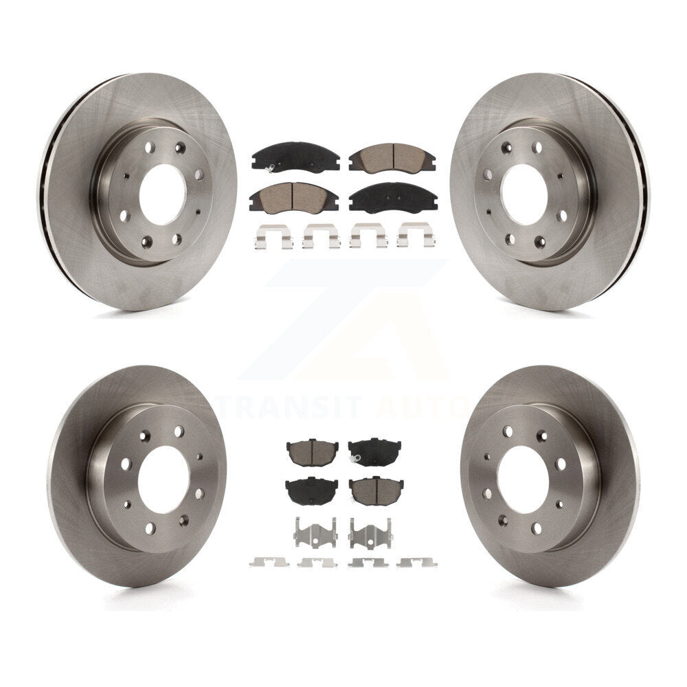 Front Rear Disc Brake Rotors And Ceramic Pads Kit For Kia Spectra Spectra5