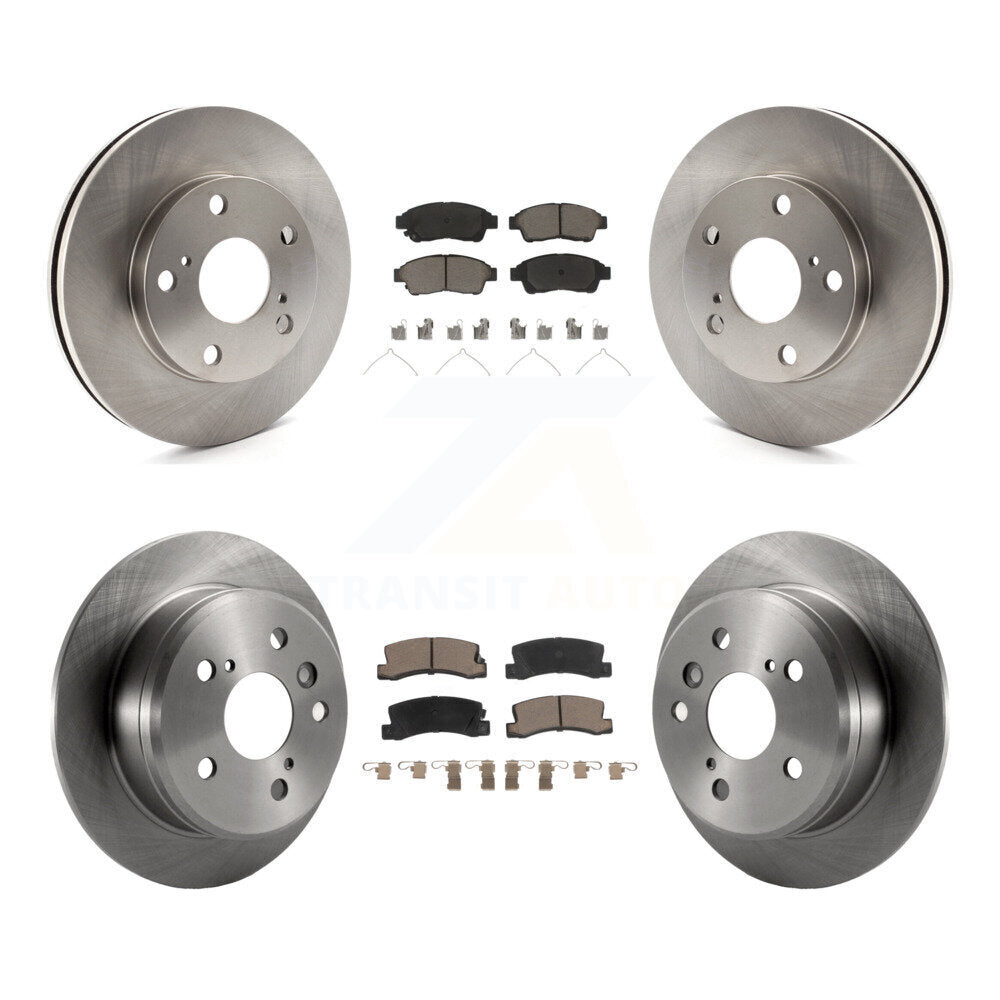 Front Rear Disc Brake Rotors And Ceramic Pads Kit For Toyota Camry