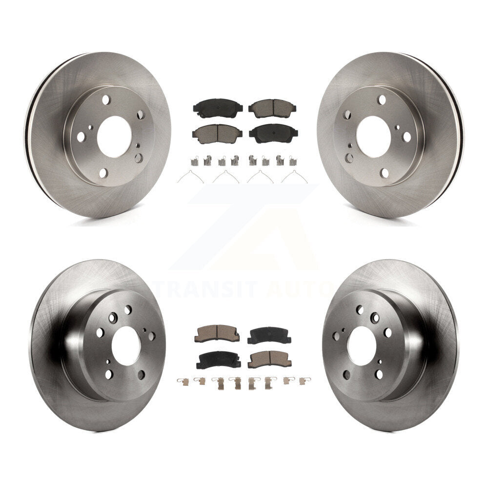 Front Rear Disc Brake Rotors And Ceramic Pads Kit For Toyota Camry