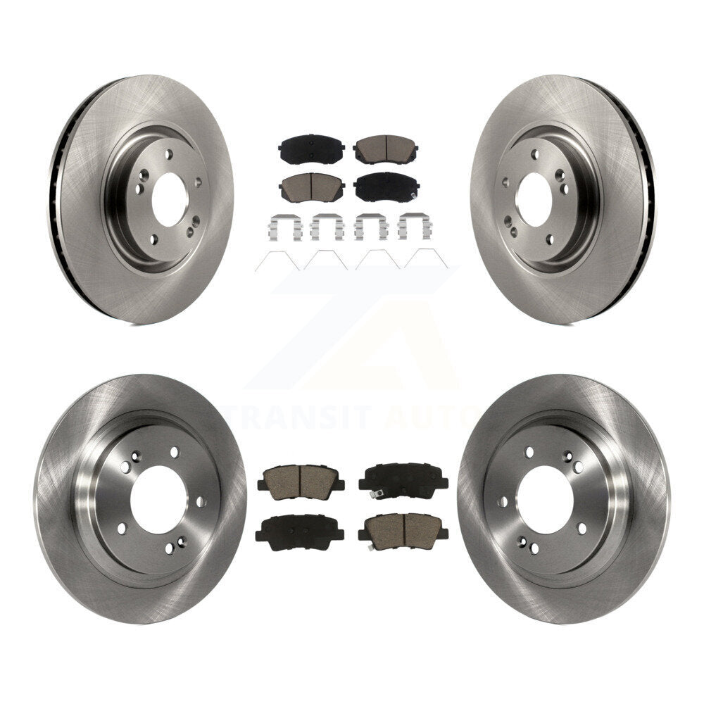 Front Rear Disc Brake Rotors And Ceramic Pads Kit For Kia Optima