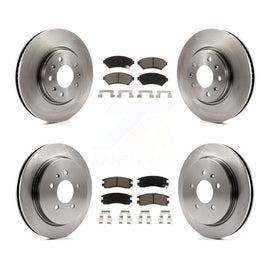 Front Rear Brake Rotors & Ceramic Pad Kit For Cadillac Seville With Vented Rotor