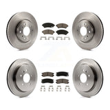 Front Rear Brake Rotors & Ceramic Pad Kit For Cadillac Seville With Vented Rotor