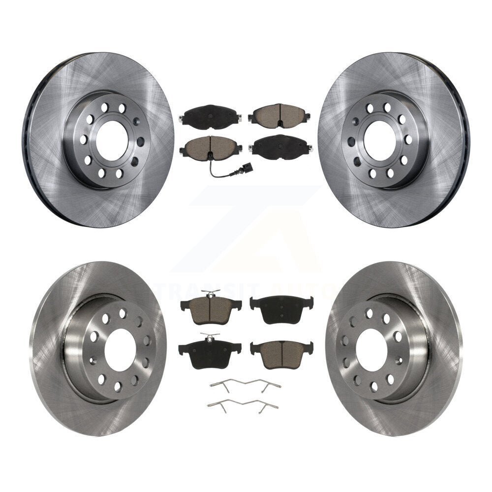 Front Rear Brake Rotor And Ceramic Pad Kit For Audi A3 Quattro Volkswagen e-Golf