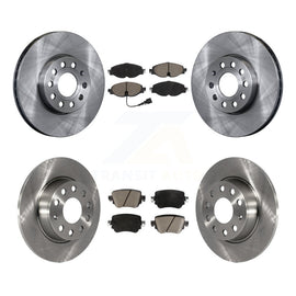 Front Rear Disc Brake Rotors And Ceramic Pads Kit For Volkswagen Golf SportWagen