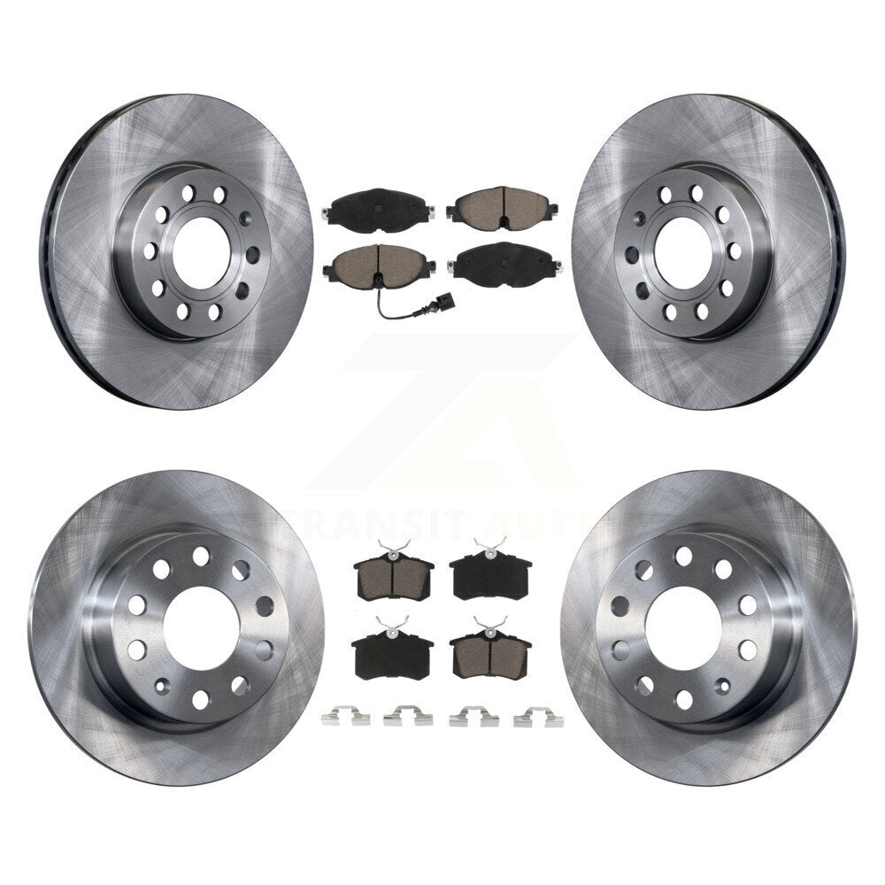 Front Rear Disc Brake Rotors And Ceramic Pads Kit For Volkswagen Golf SportWagen