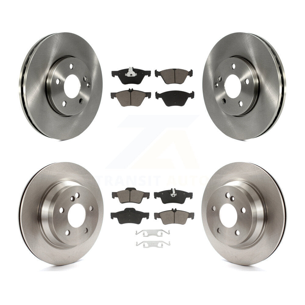 Front Rear Disc Brake Rotors And Ceramic Pad Kit For Mercedes-Benz E350 E320 AWD