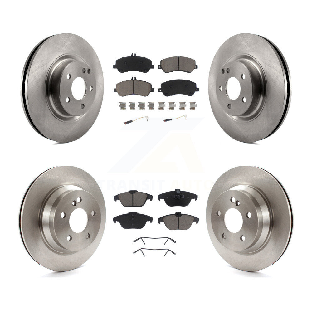 Front Rear Disc Brake Rotors And Ceramic Pad Kit For Mercedes-Benz GLK350 GLK250