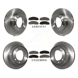 Front Rear Disc Brake Rotors Ceramic Pad Kit For Ford F-250 Super Duty F-350 4WD