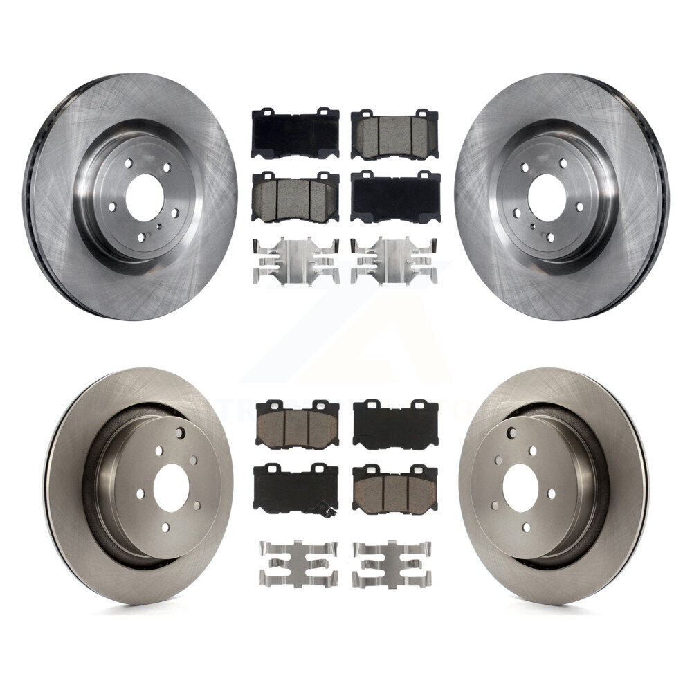Front Rear Brake Rotors & Ceramic Pad Kit For INFINITI Q50 M37 Q60 Q70 Q70L QX70