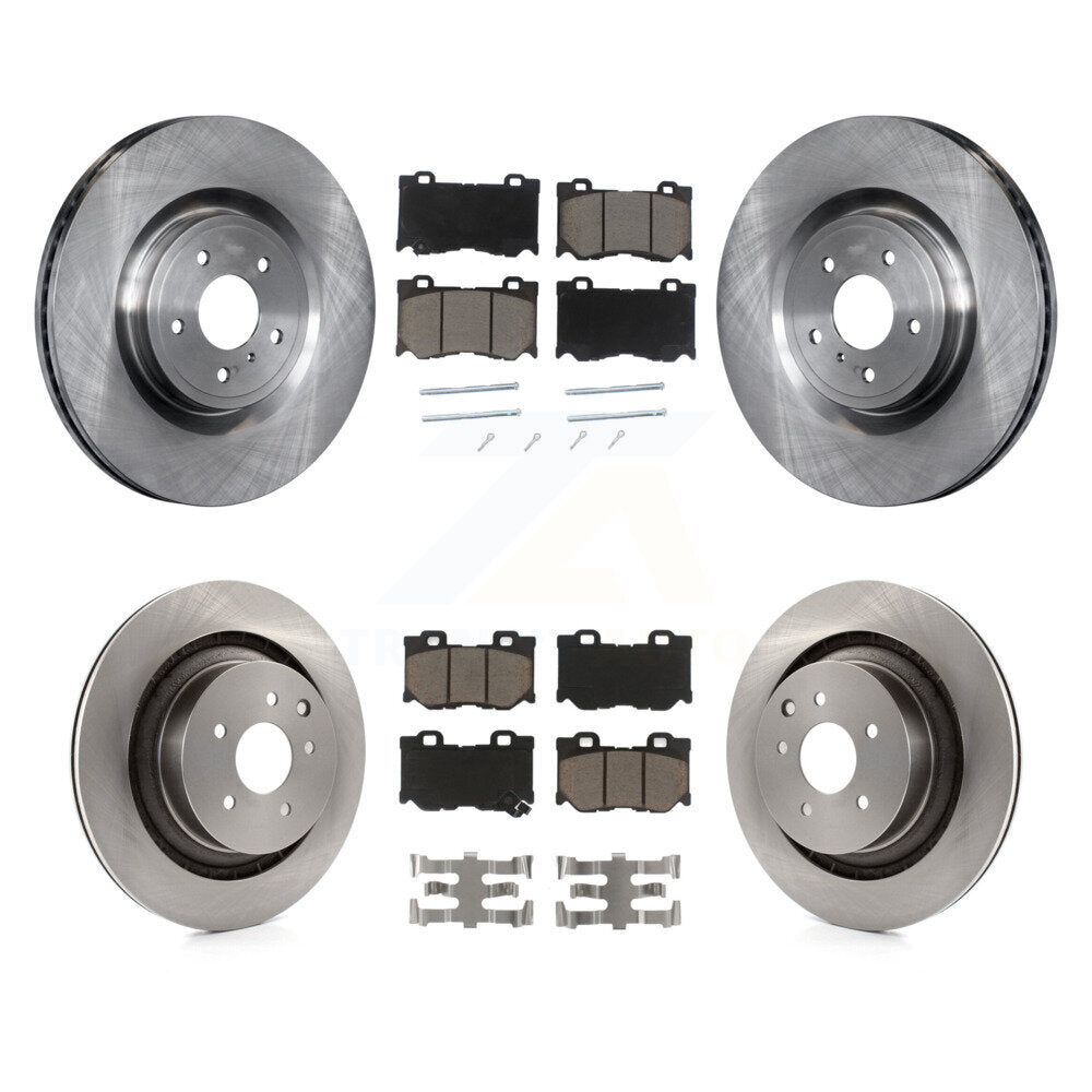 Front Rear Disc Brake Rotor & Ceramic Pad Kit For INFINITI G37 Nissan 370Z Q60 Z