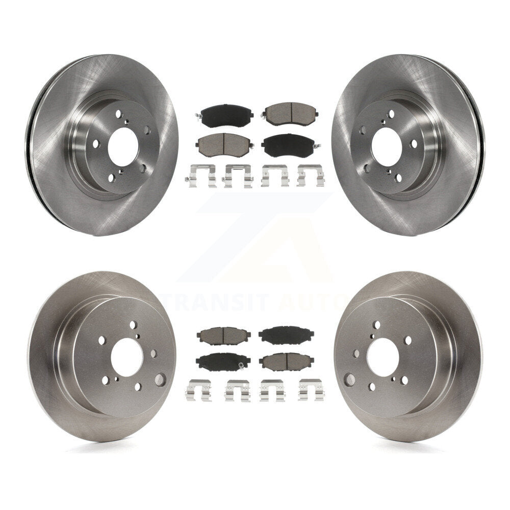 Front Rear Disc Brake Rotors And Ceramic Pads Kit For Subaru Impreza