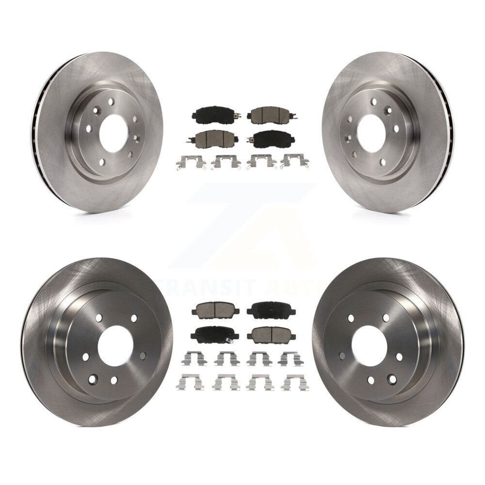 Front Rear Disc Brake Rotors And Ceramic Pads Kit For Nissan LEAF