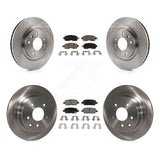 Front Rear Disc Brake Rotors And Ceramic Pads Kit For Nissan LEAF