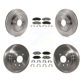 Front Rear Disc Brake Rotors And Ceramic Pads Kit For Nissan LEAF