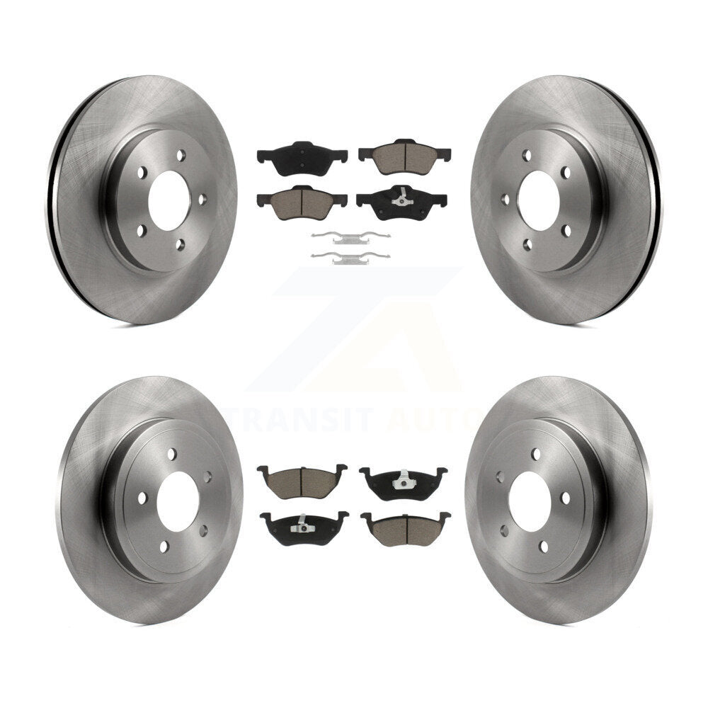 Front Rear Disc Brake Rotors And Ceramic Pad Kit For Ford Escape Mercury Mariner