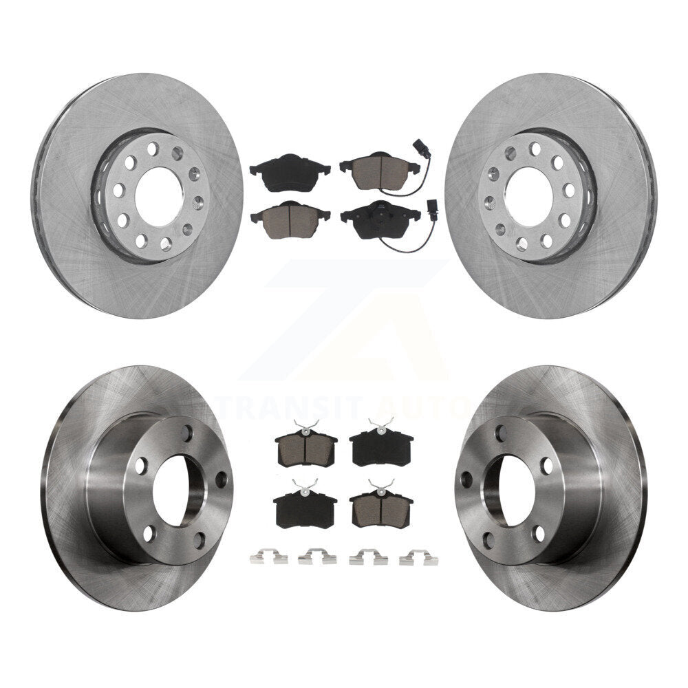 Front Rear Disc Brake Rotors And Ceramic Pads Kit For Volkswagen Passat
