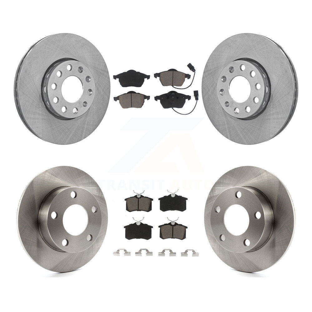 Front Rear Disc Brake Rotors And Ceramic Pads Kit For Volkswagen Passat Audi A4
