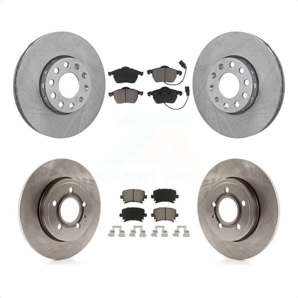 Front Rear Disc Brake Rotors And Ceramic Pads Kit For 2005-2006 Audi A4 Quattro