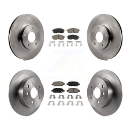 Front Rear Disc Brake Rotors And Ceramic Pads Kit For Nissan Altima