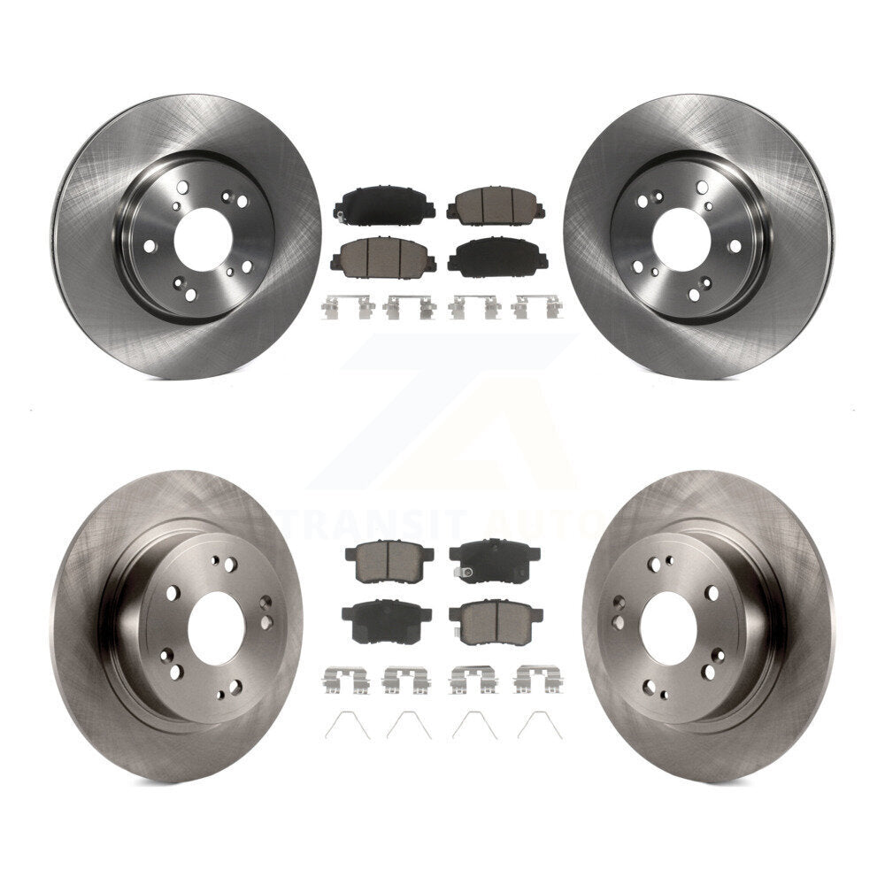 Front Rear Disc Brake Rotors And Ceramic Pads Kit For Honda Accord