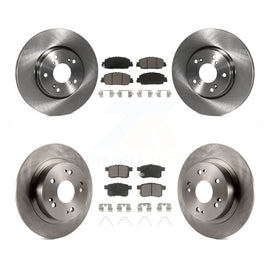 Front Rear Disc Brake Rotors And Ceramic Pads Kit For Honda Accord