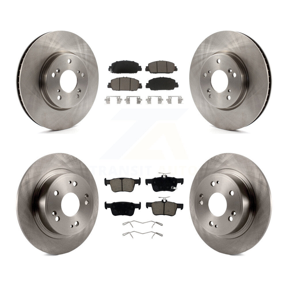 Front Rear Disc Brake Rotors And Ceramic Pads Kit For Honda Accord K8C-100985