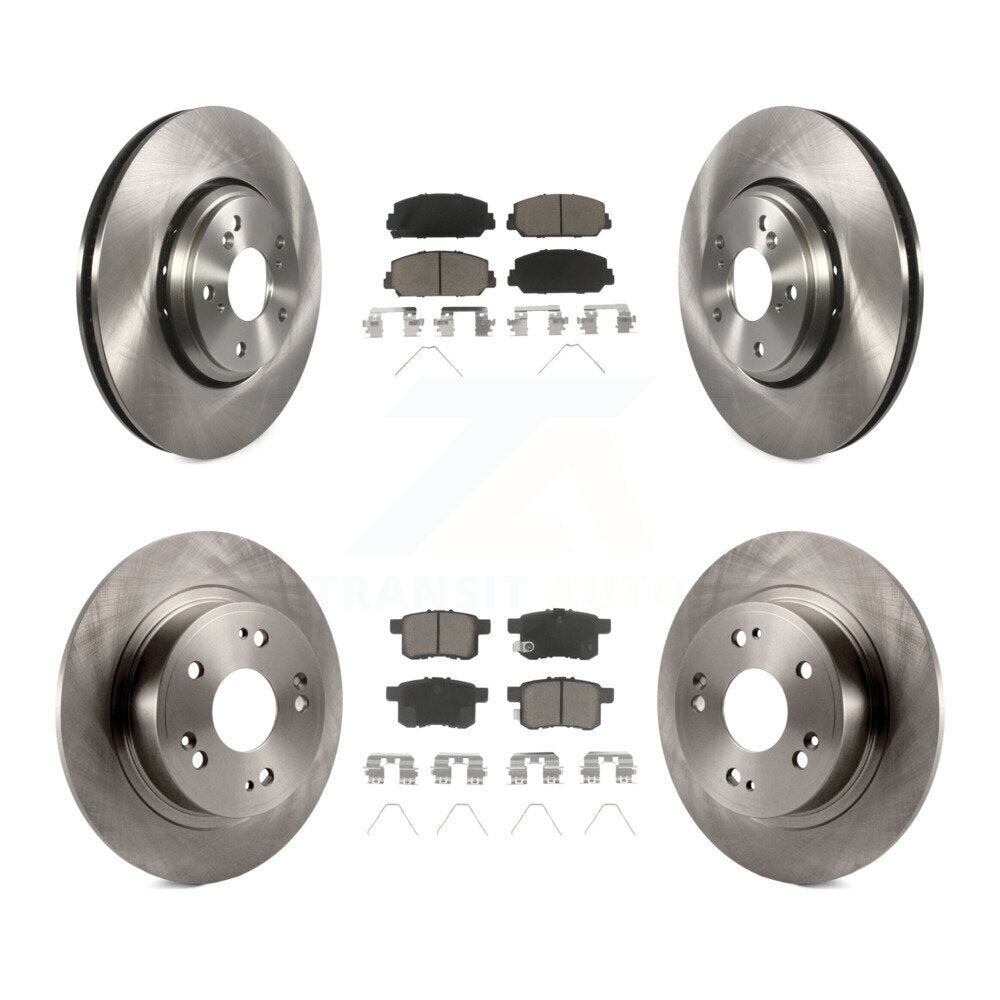 Front Rear Disc Brake Rotors And Ceramic Pads Kit For Honda Accord