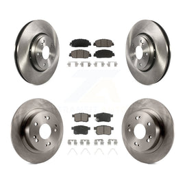 Front Rear Disc Brake Rotors And Ceramic Pads Kit For Honda Accord