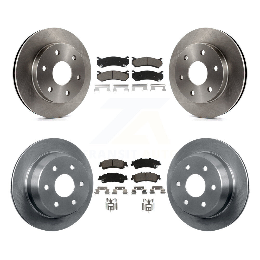 Front Rear Brake Rotor & Ceramic Pad Kit For Chevrolet Silverado 1500 GMC Sierra