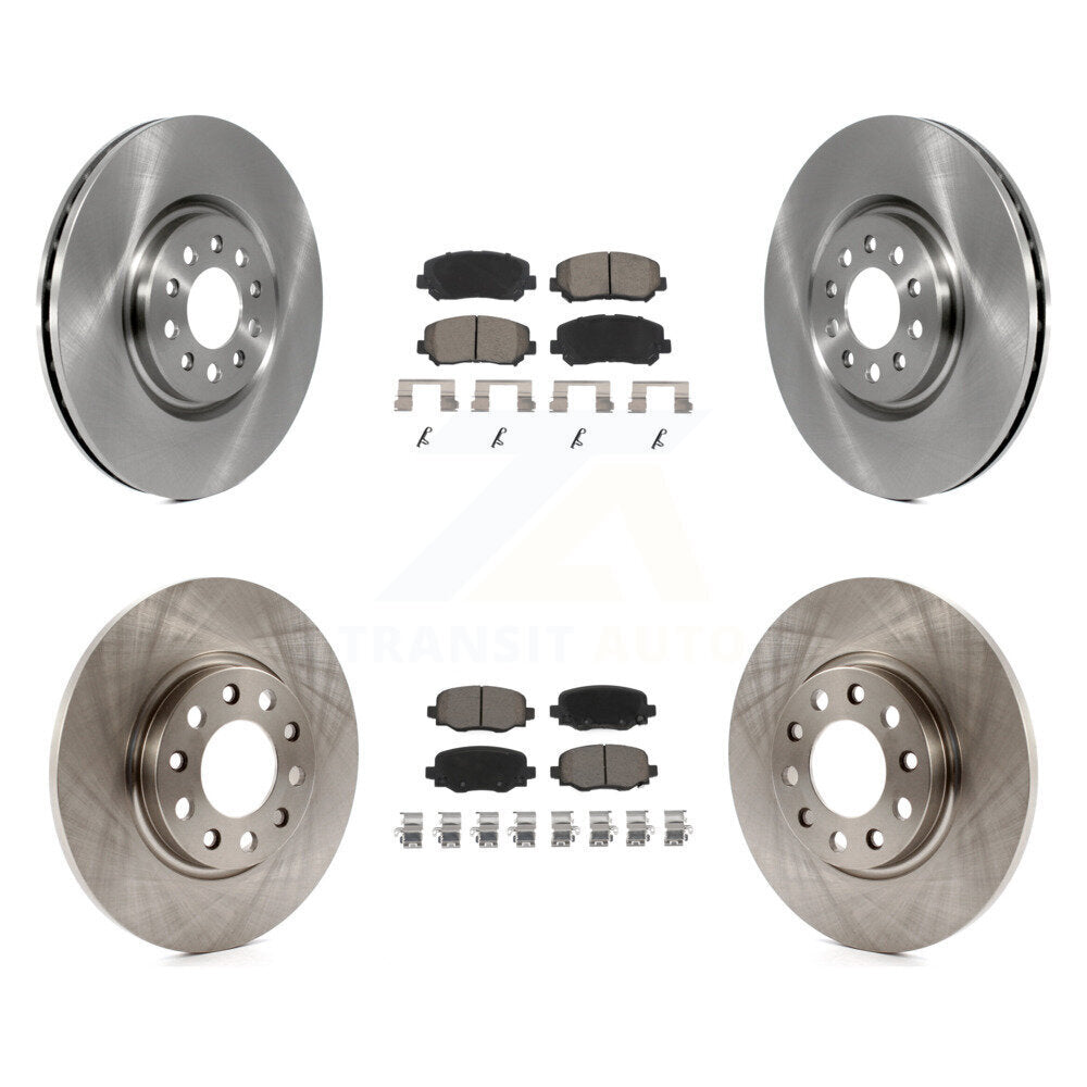 Front Rear Disc Brake Rotors And Ceramic Pads Kit For Jeep Cherokee Chrysler 200