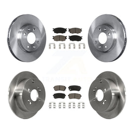 Front Rear Disc Brake Rotors And Ceramic Pad Kit For Hyundai Accent Kia Rio Rio5