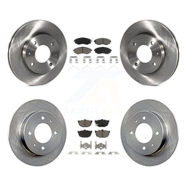 Front Rear Disc Brake Rotors And Ceramic Pads Kit For Hyundai Elantra