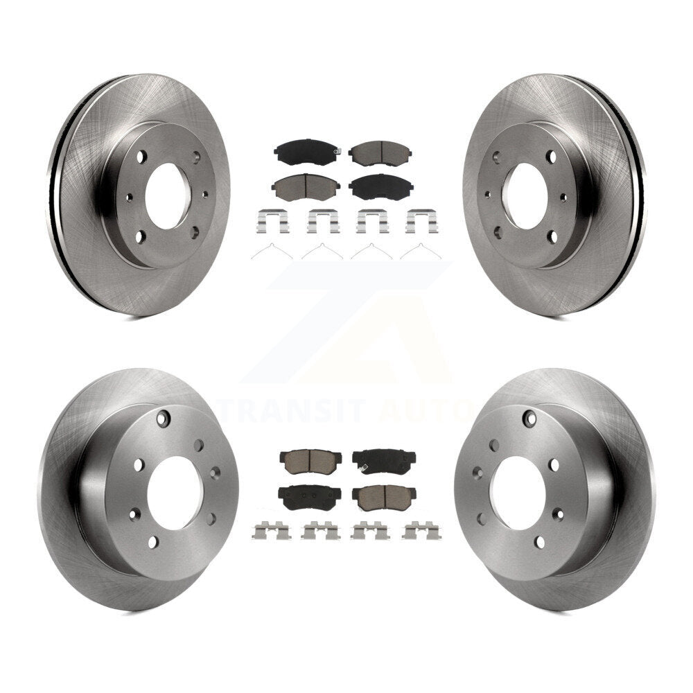 Front Rear Disc Brake Rotors And Ceramic Pads Kit For Hyundai Sonata