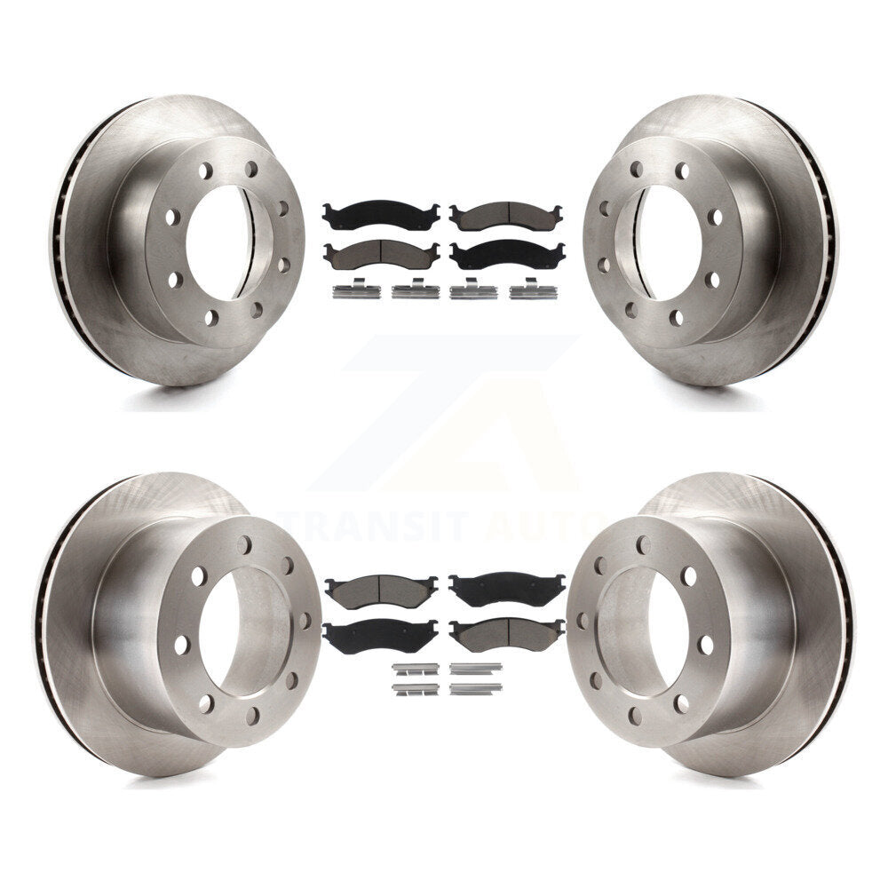 [Front+Rear] 2001-2002 Dodge Ram 2500 3500 Premium OE Brake Rotors & Ceramic Pads Kit For Max Braking