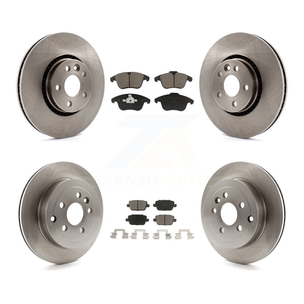 Kit de rotors de frein à disque avant et arrière et plaquettes en céramique pour Land Rover LR2 2008 – 2011 