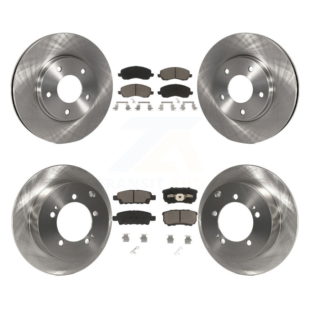 Front Rear Disc Brake Rotors And Ceramic Pads Kit For Mitsubishi Lancer