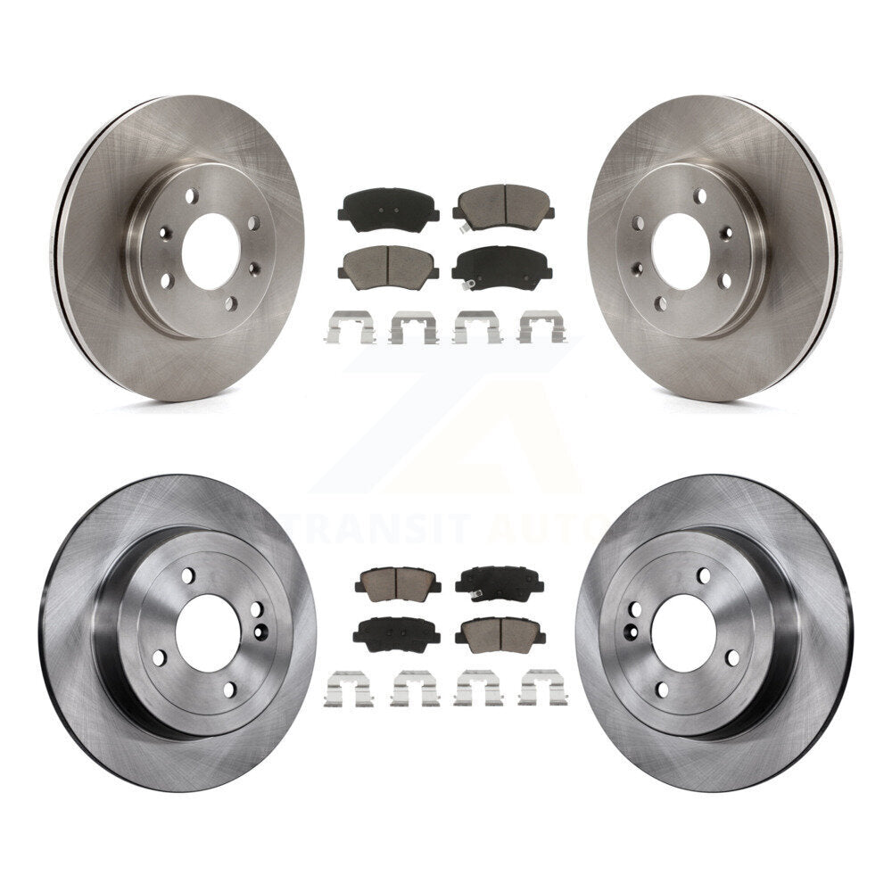 Kit de rotors de frein à disque avant et arrière et plaquettes en céramique, pour Hyundai Accent Kia Rio 