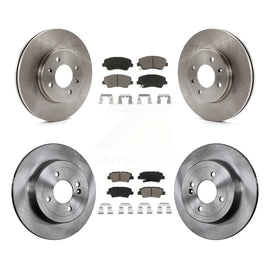Front Rear Disc Brake Rotors And Ceramic Pads Kit For Hyundai Accent Kia Rio