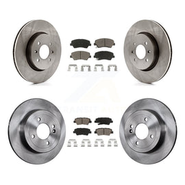 Front Rear Disc Brake Rotors And Ceramic Pads Kit For Kia Rio