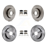 Front Rear Disc Brake Rotors And Ceramic Pads Kit For Kia Rio Hyundai Accent