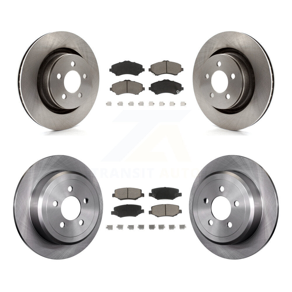 Front Rear Disc Brake Rotors And Ceramic Pads Kit For Jeep Liberty Dodge Nitro
