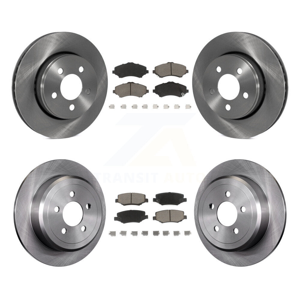 Front Rear Disc Brake Rotors And Ceramic Pads Kit For Jeep Liberty Dodge Nitro